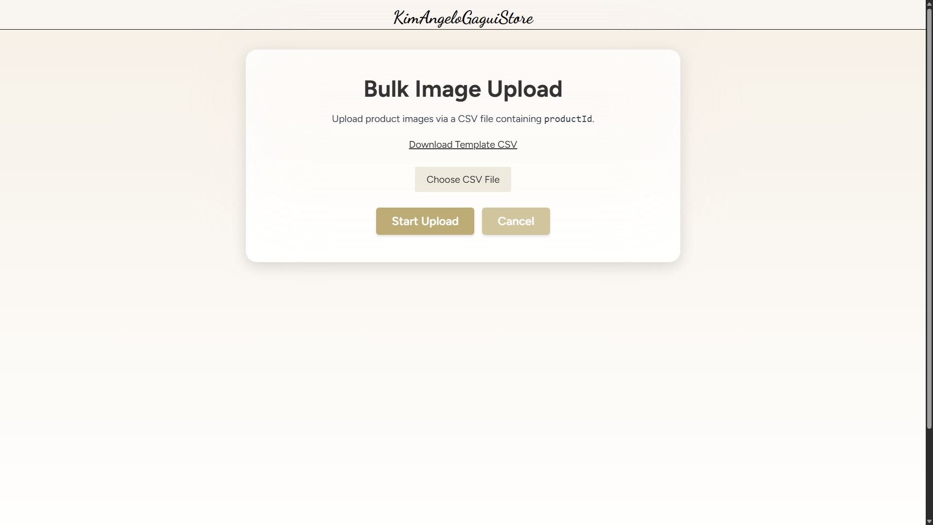 Bulk Image Upload by Product ID